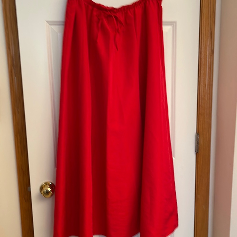 Beautiful bright red maxi skirt